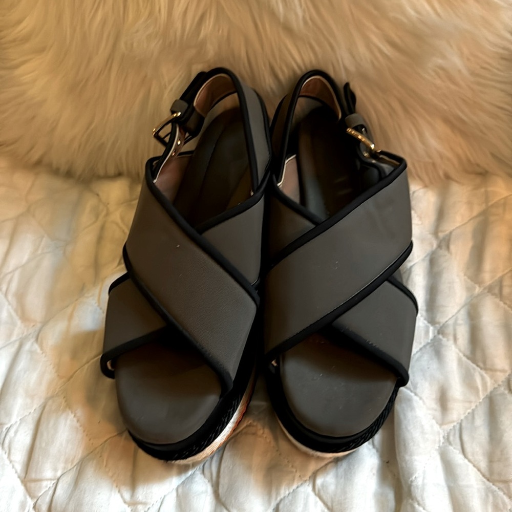 Marni Criss Cross Platform sandal multi color heel. Size 38